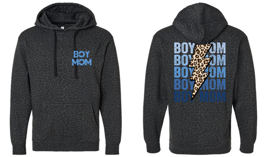 Boy Mom Leopard Hoodie