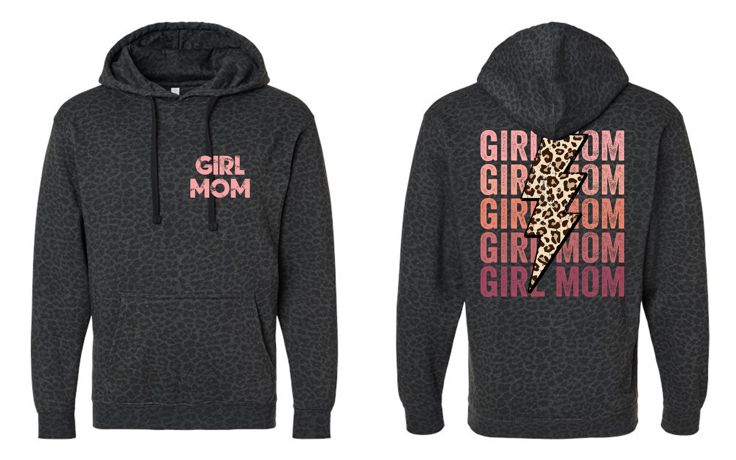 Girl Mom Leopard Hoodie