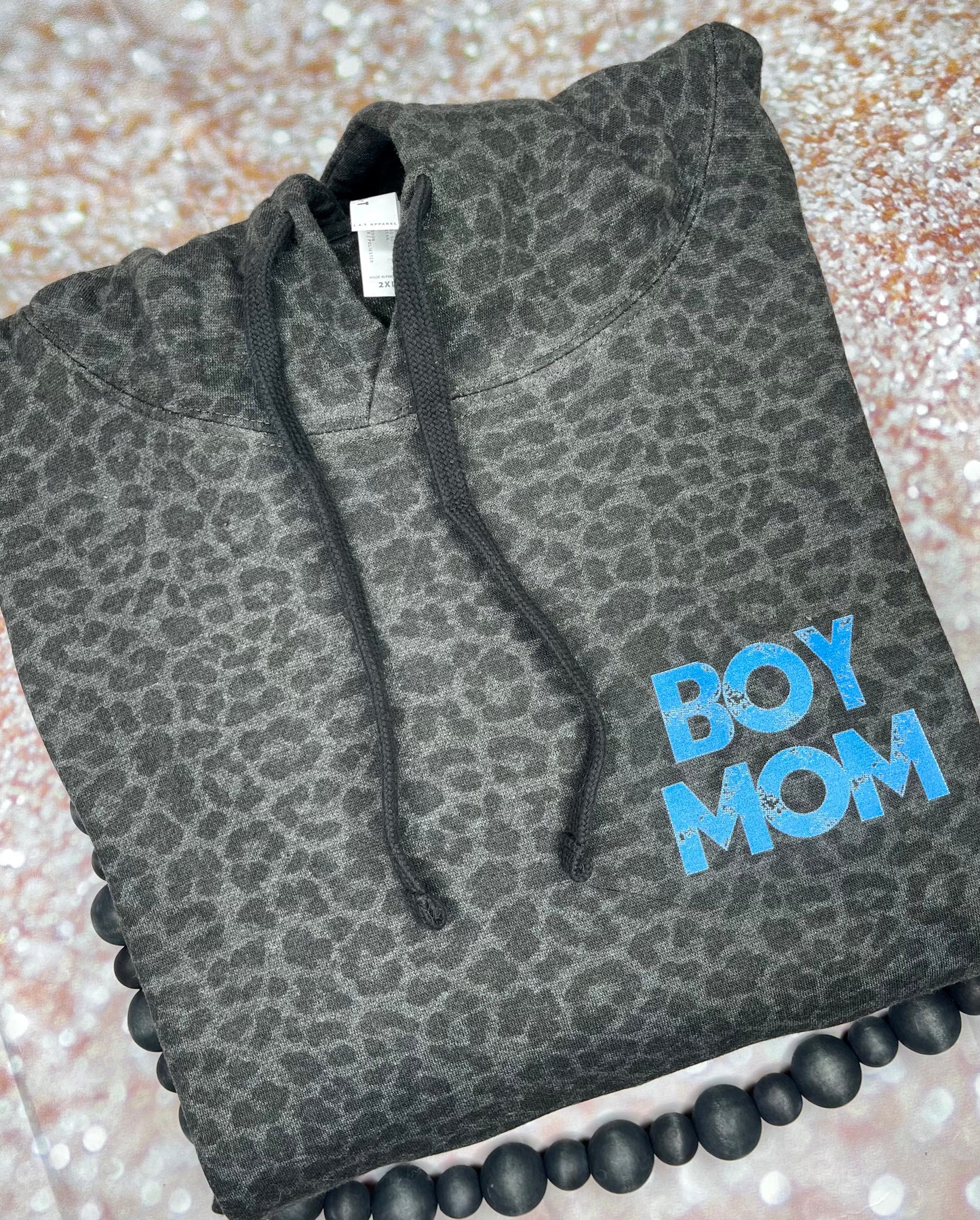 Boy Mom Leopard Hoodie